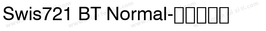 Swis721 BT Normal字体转换